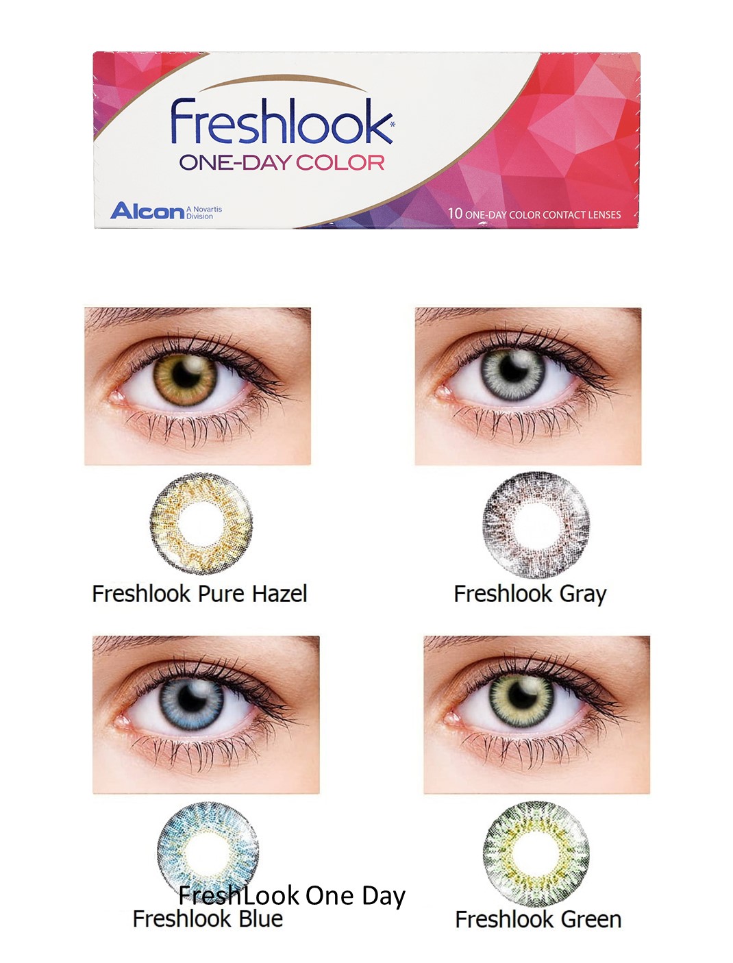 FreshLook One Day Coloured Daily Lenses With Or Without Prescription